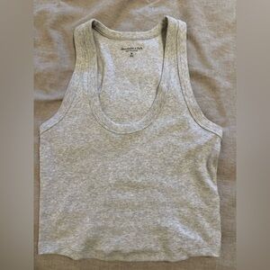 Abercrombie & Fitch Light Gray Ribbed Top